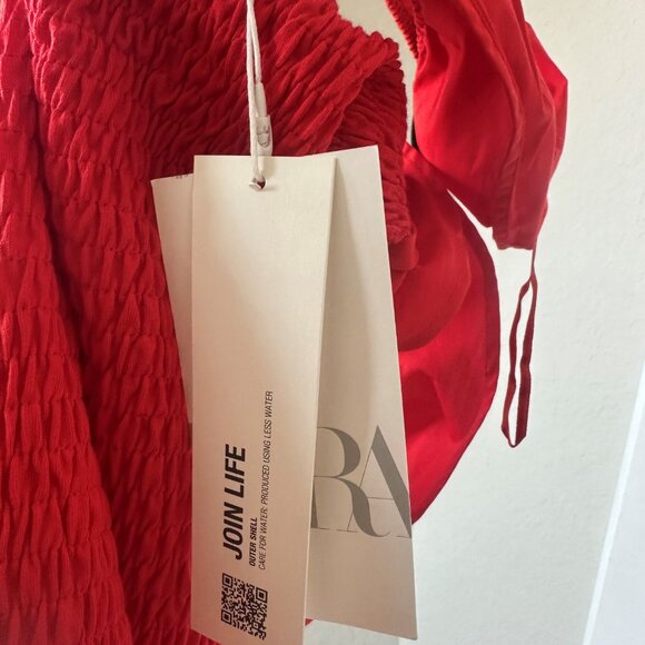 Zara Red Ruffle Dress - Picture 2 of 2
